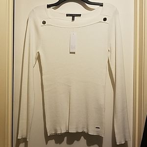 White House Black Market white sweater